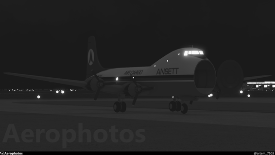 Aviation Traders ATL-98 Carvair parked at the Lynwood JAFB waiting for the cargo. Taken from News
