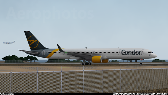 Condor Boeing 757-300 (D-ABOK) taxiing to departure at Hemeos.