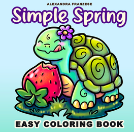 spring, easter, bold and easy, simple, coloring book, animals