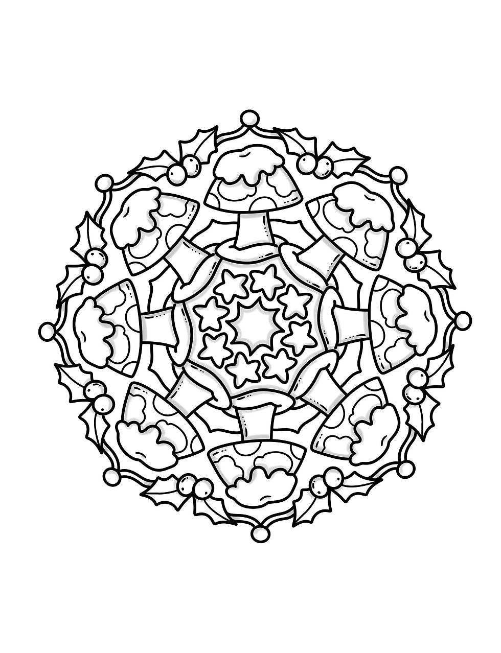 Thumbnail: Winter Mandalas Coloring Pages Digital Download