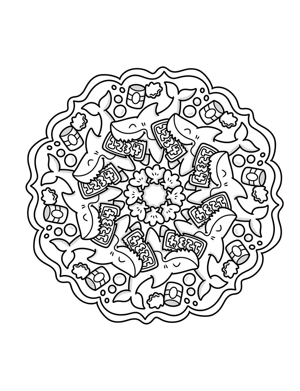 Thumbnail: Ocean Mandalas - Digital Download  - 15 Pages