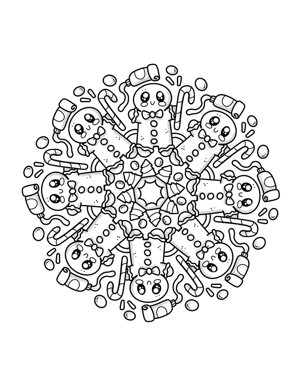 Thumbnail: Kawaii Christmas Mandalas sample image