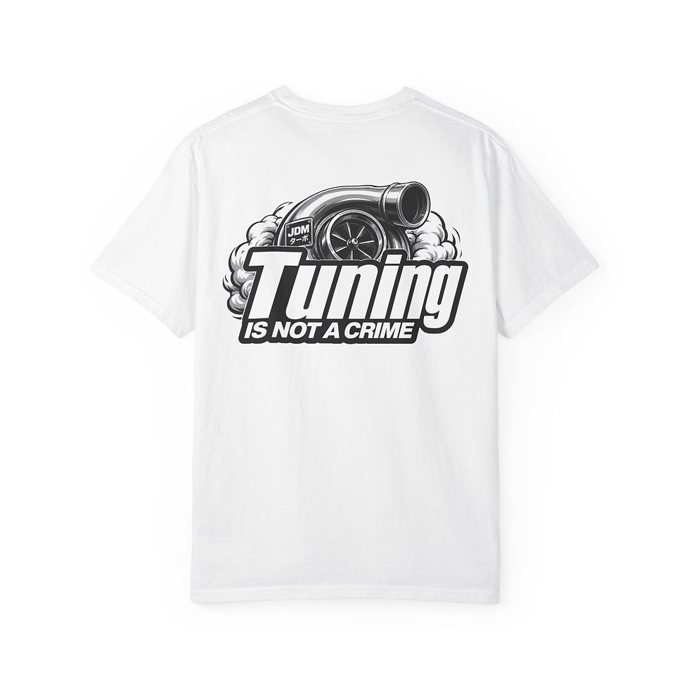 Thumbnail: T-Shirt - “Cops  Me” Front & “Tuning Is Not A Crime” Turbo Racing Graphic Tee