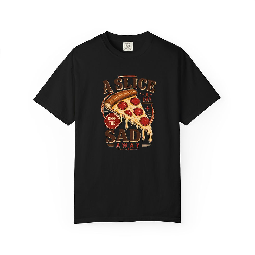 Thumbnail: Pizza Graphic T-Shirt — "A Slice a Day Keeps the Sad Away" Vintage Comfort Tee