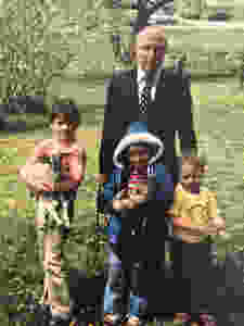 Me, my brothers, our pets, and Grandpa