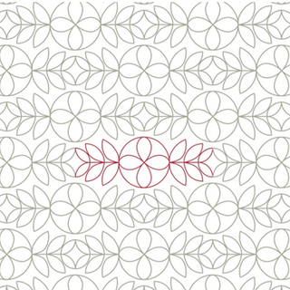 4 oval petals inside circle with leaves