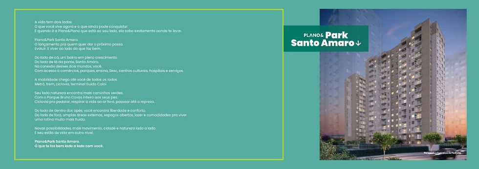 Condomínio Plano&Park Santo Amaro 1 e 2 dorms. 