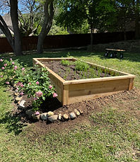 Raised Bed built into hillside