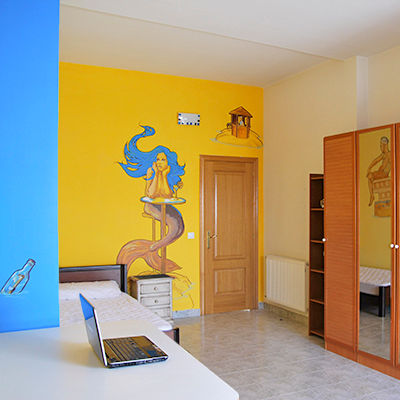 Mural en el ático