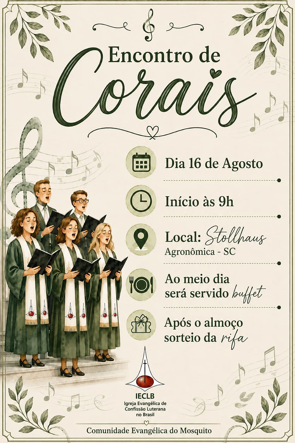 16º Encontro de Corais na Comunidade do Mosquito em Agronômica