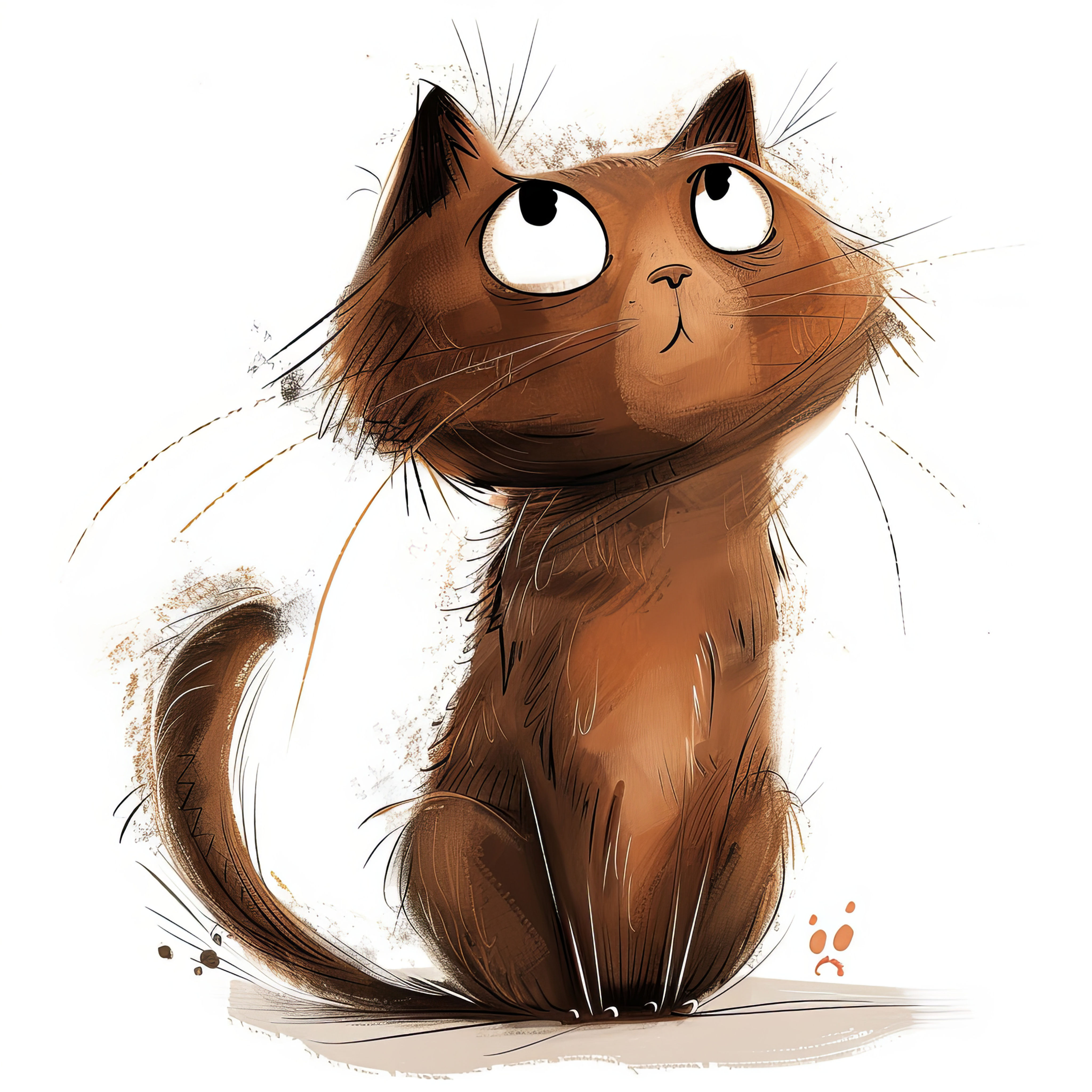 Crazy Cat 8 Large Linen