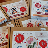 a collection of our cross stitch kits