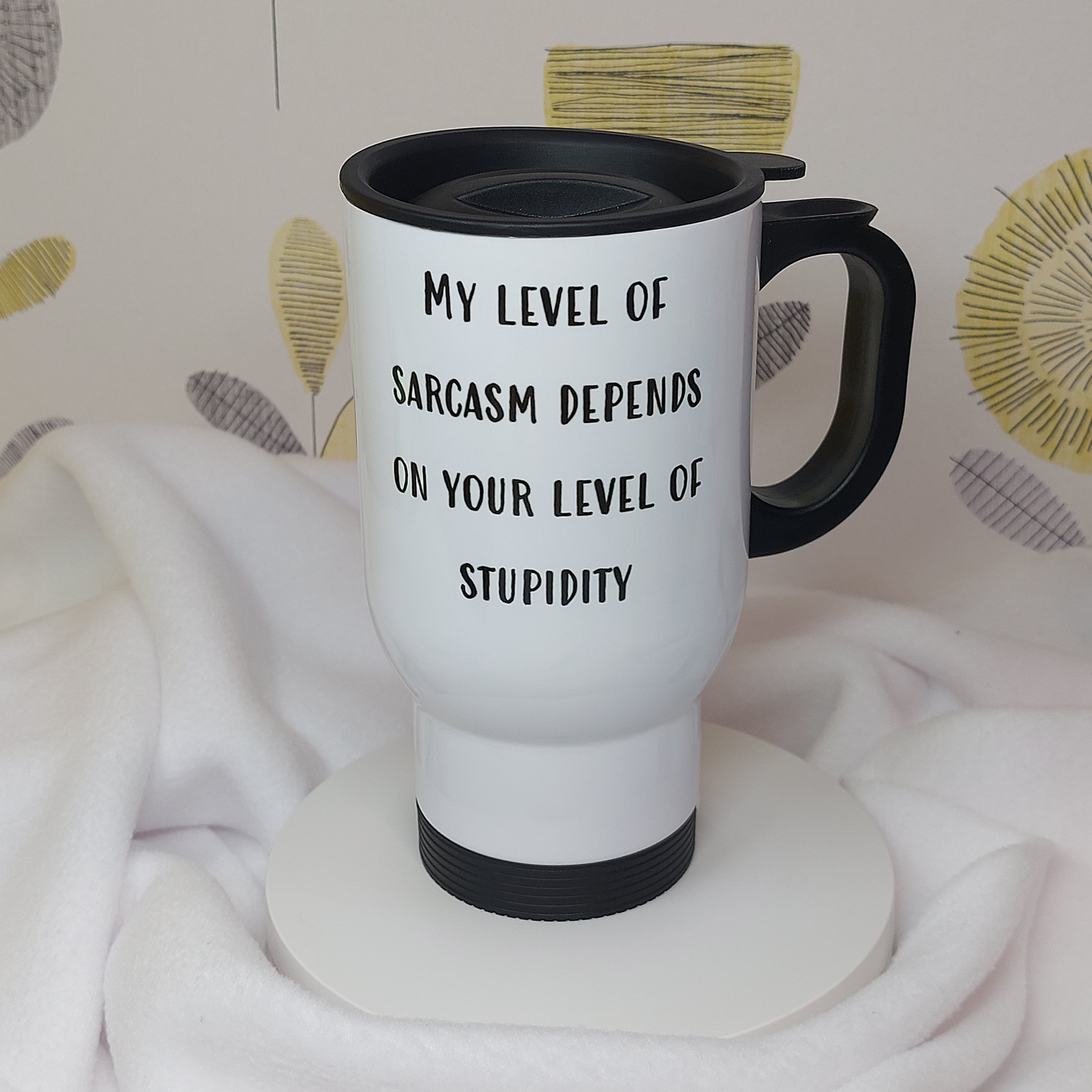 Level Of Stupidity Stainless Steel Travel Mug