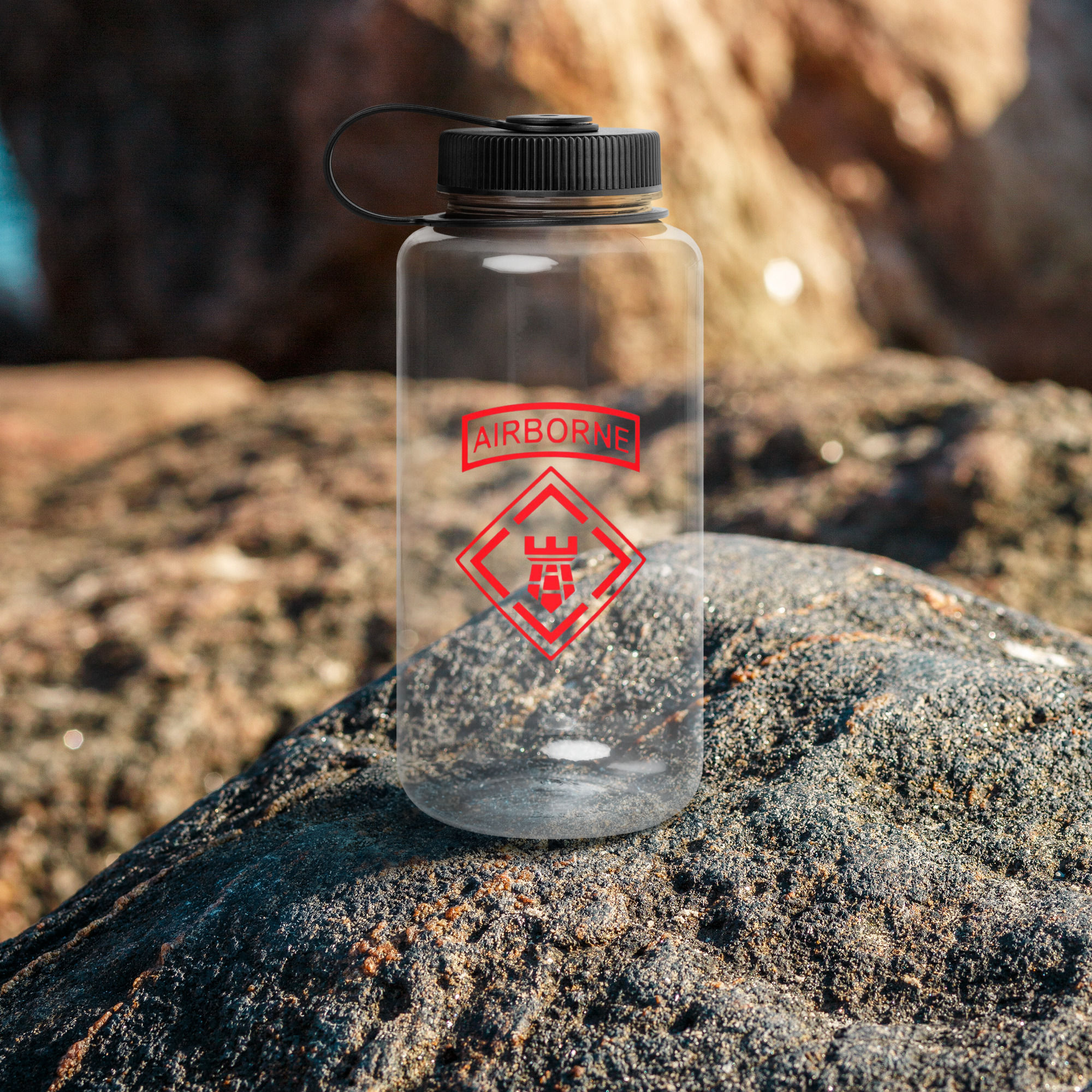 20th Engineer Brigade Wide mouth plastic water bottle