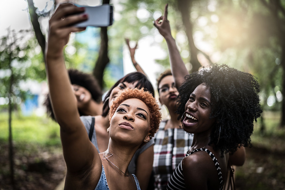 Multiracial-group-of-friends-taking-self