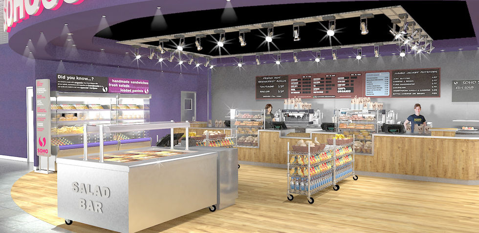 Retail food counter and service area visualisation
