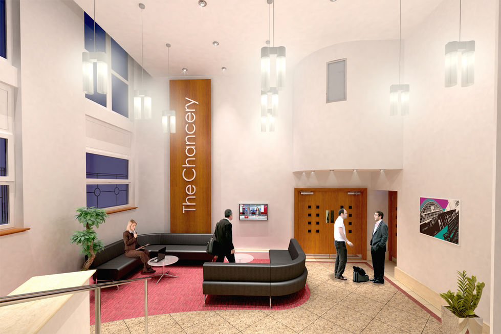 Commercial lobby interior visualisation