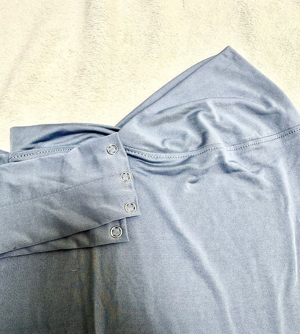 Miniature : Cagoule bleu clair avec attache à la nuque - Tissu Modal