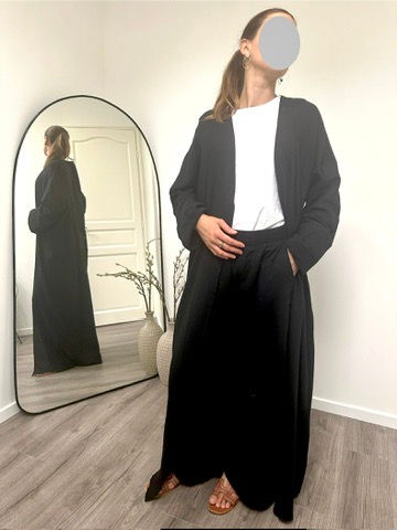 Ensemble Kimono et Pantalon 100% Coton noir