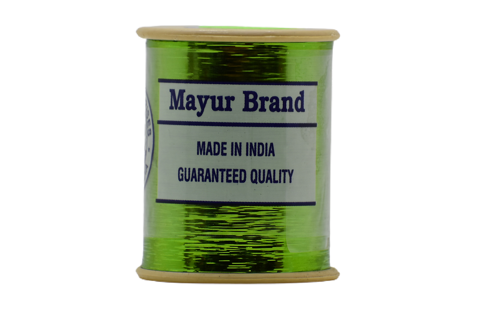 Metallic Flat Badla Shiny Lurex Metallic Thread (P.Green)
