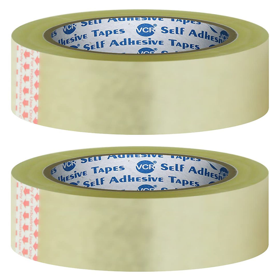 Transparent Adhesive BOPP Packaging Tape 1 inch - 2Pcs
