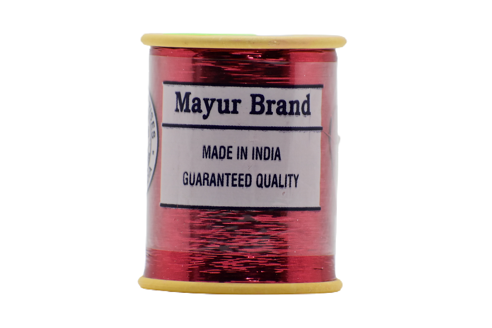 Metallic Flat Badla Shiny Lurex Metallic Thread (Mehroon)