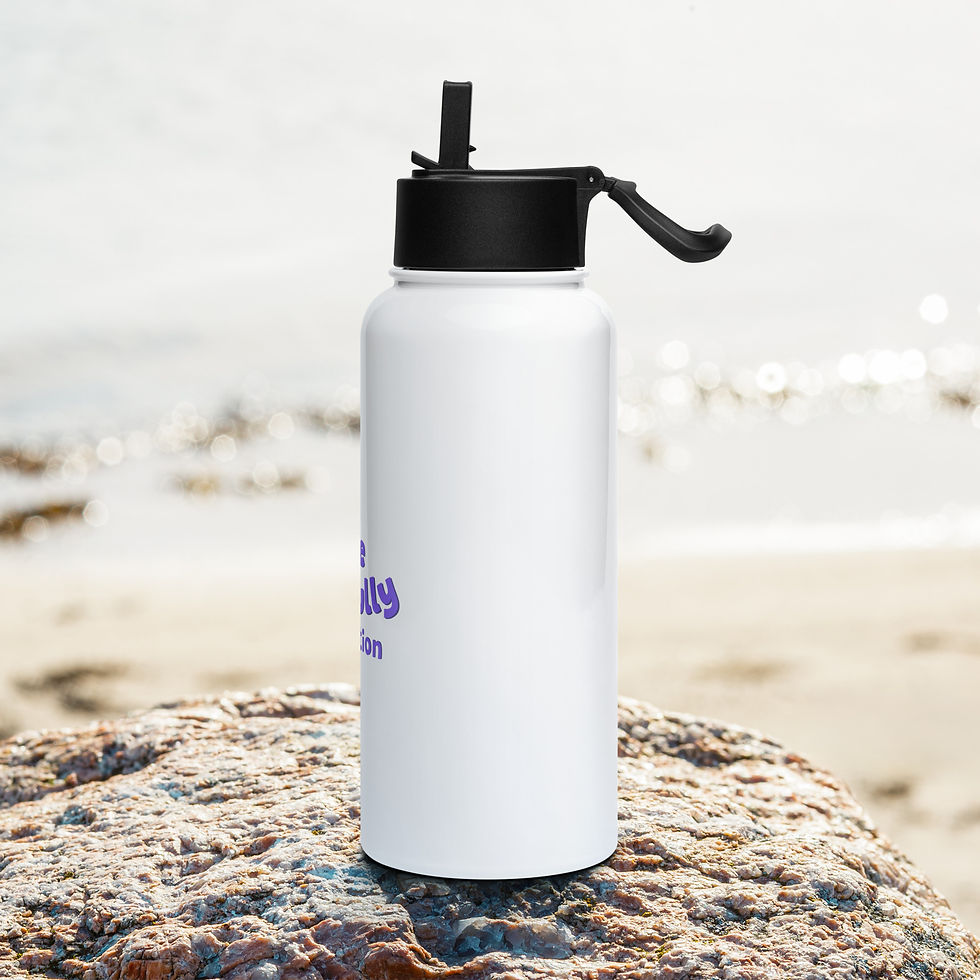 Thumbnail: Stainless steel water bottle with a straw lid