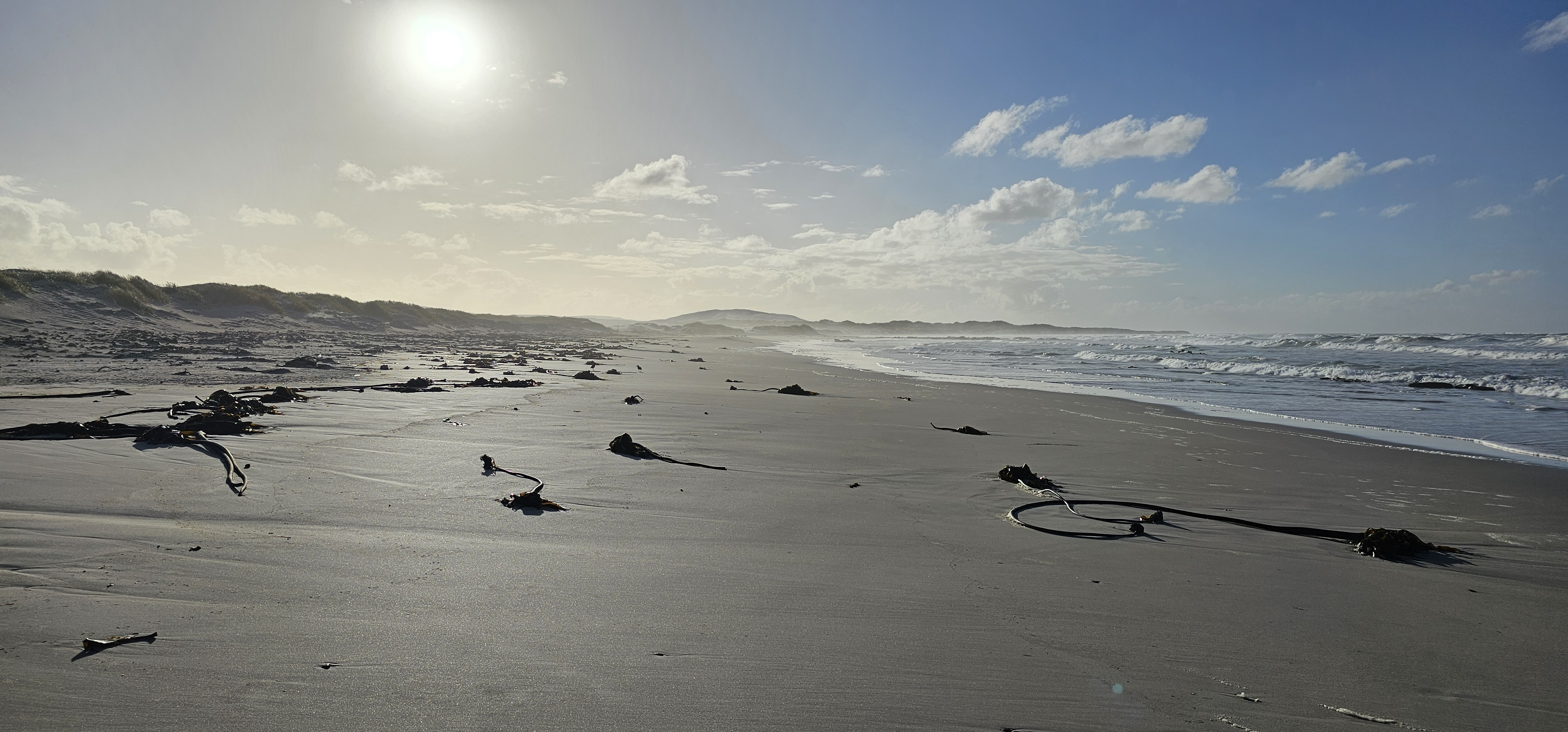 Pristine empty beach at the southern tip of Africa, Cape Agulhas