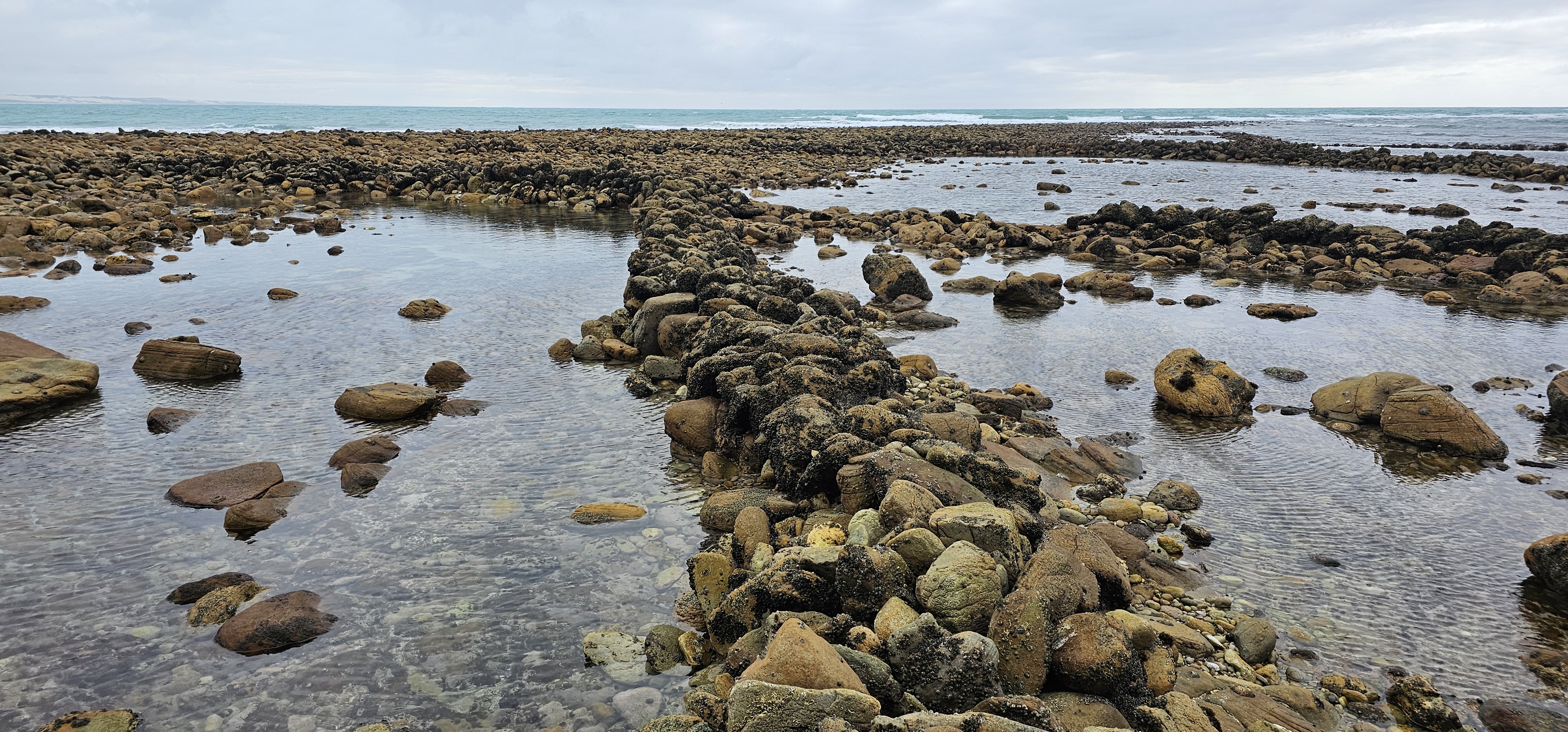 Ancient stone fish traps still in active use along the southern Cape coast