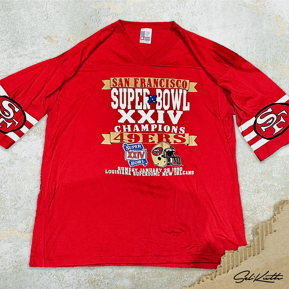 1989 San Francisco 49ers "Super Bowl Champs" 3/4 Sleeve Shirt