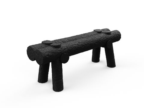 Morphed log bench