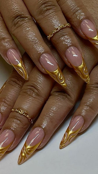 gold nails