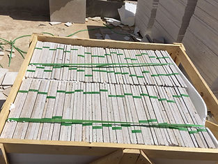 Egyptian marble tiles packing inside wooden bundles | Marmo Design Egyptian marble and granite