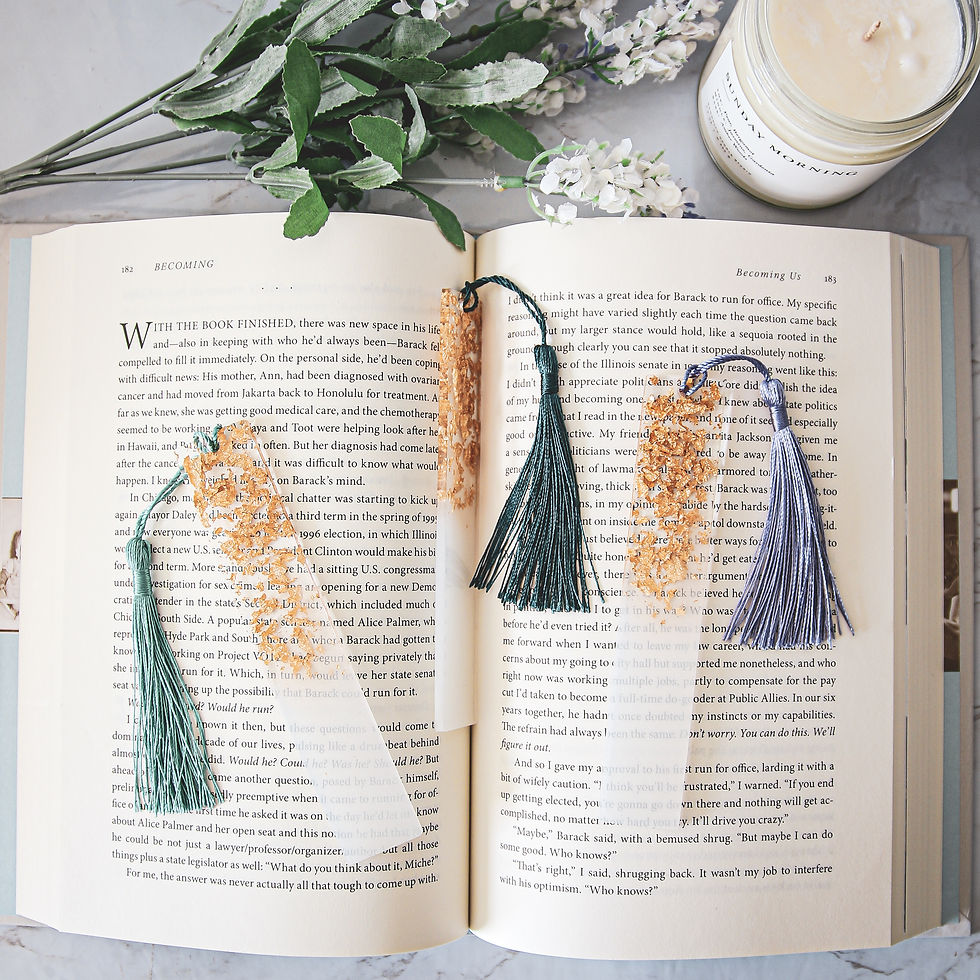 5.5" Gold Foil Resin Bookmark