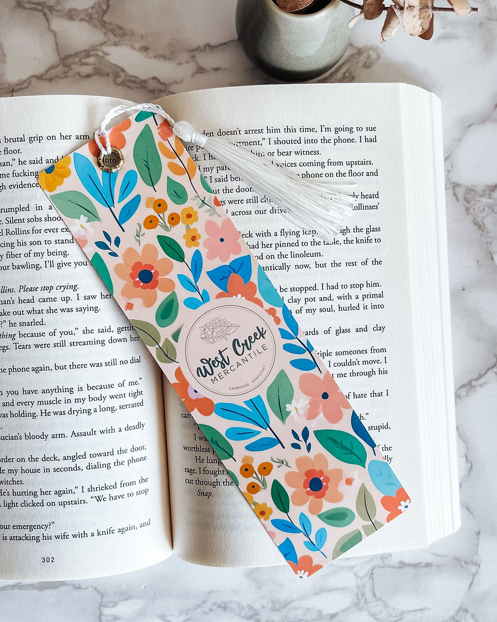 Thumbnail: Spring Flowers Bookmark with Tassel