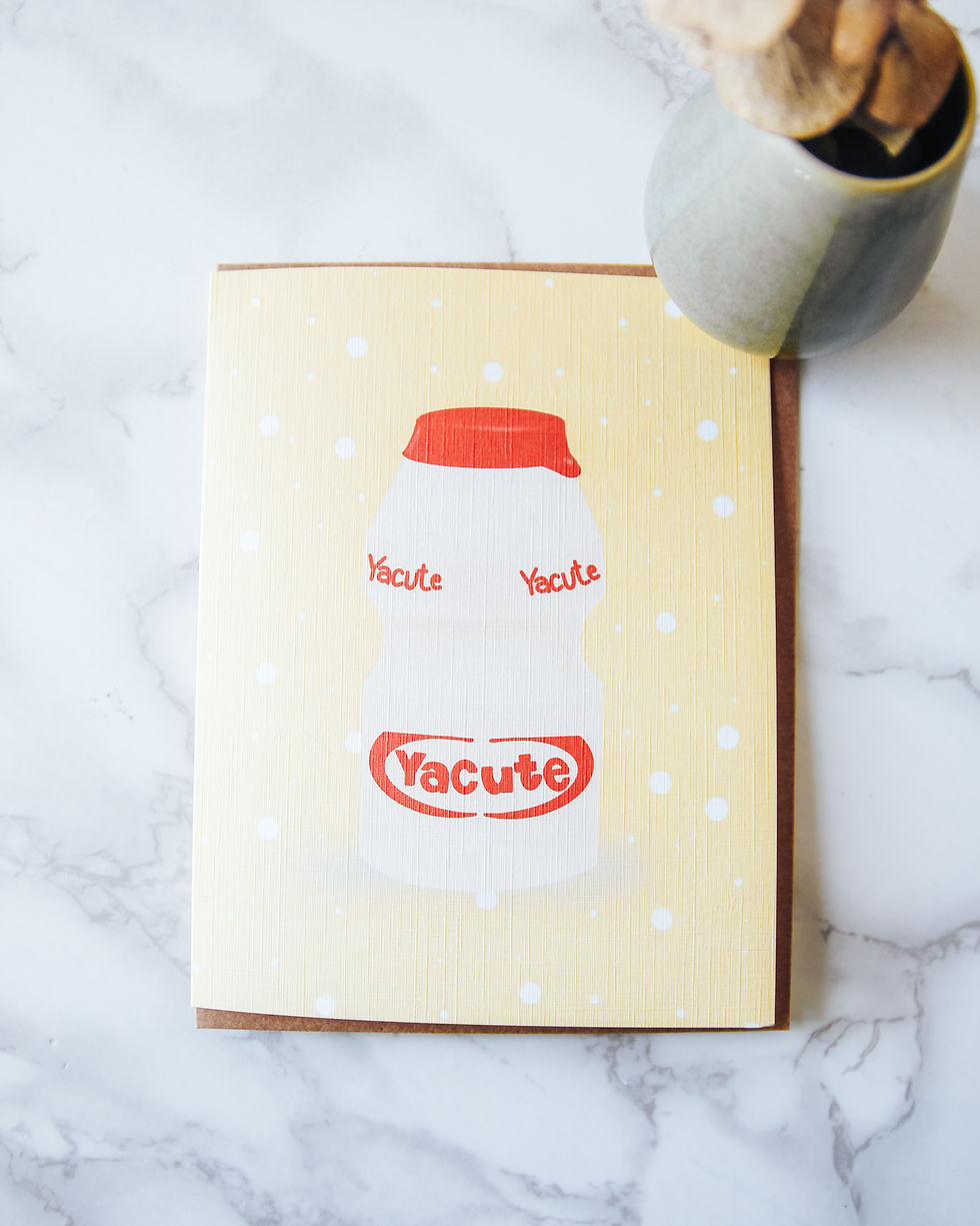 YaCute Greeting Card (Food Pun Series)
