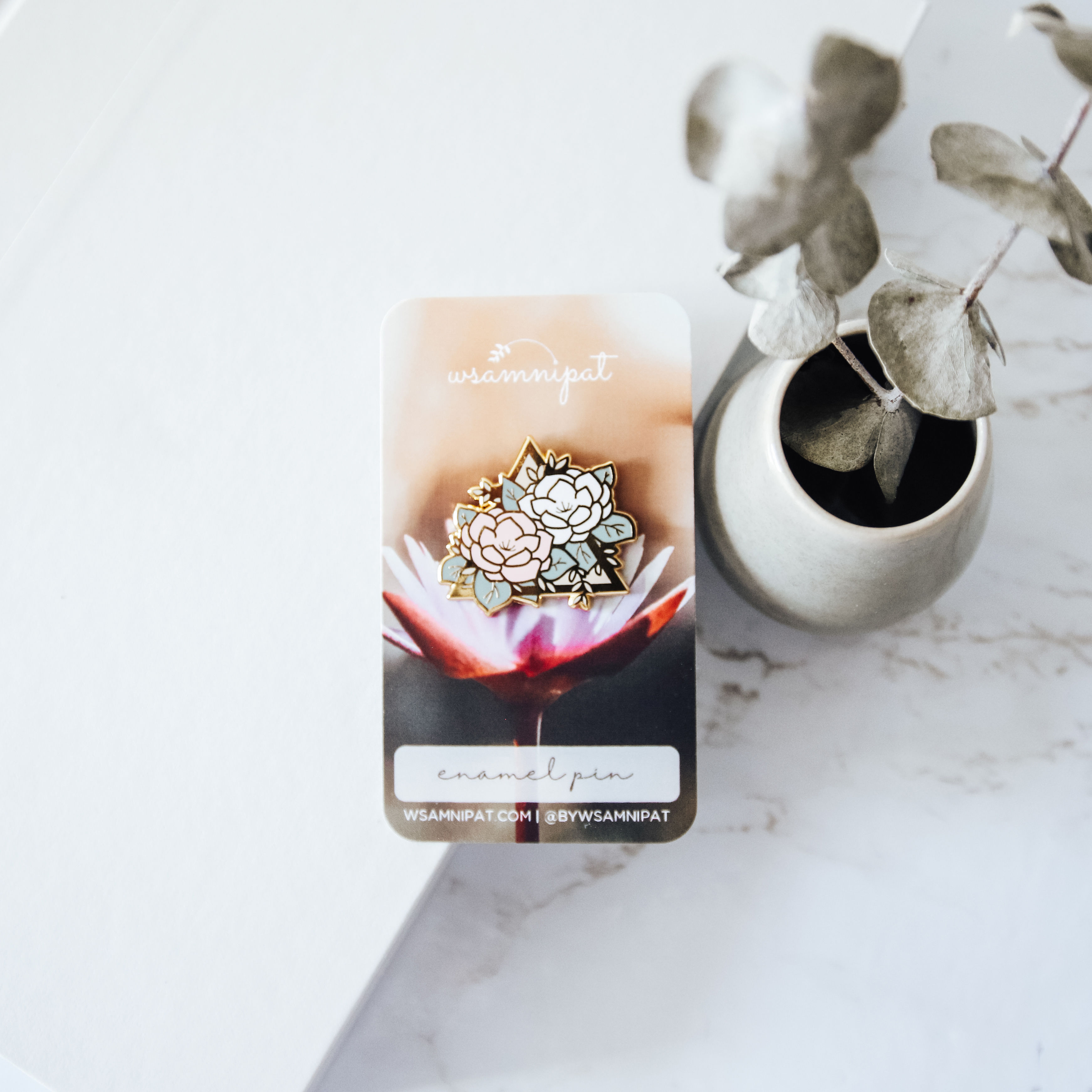 Lotus Flowers Enamel Pin