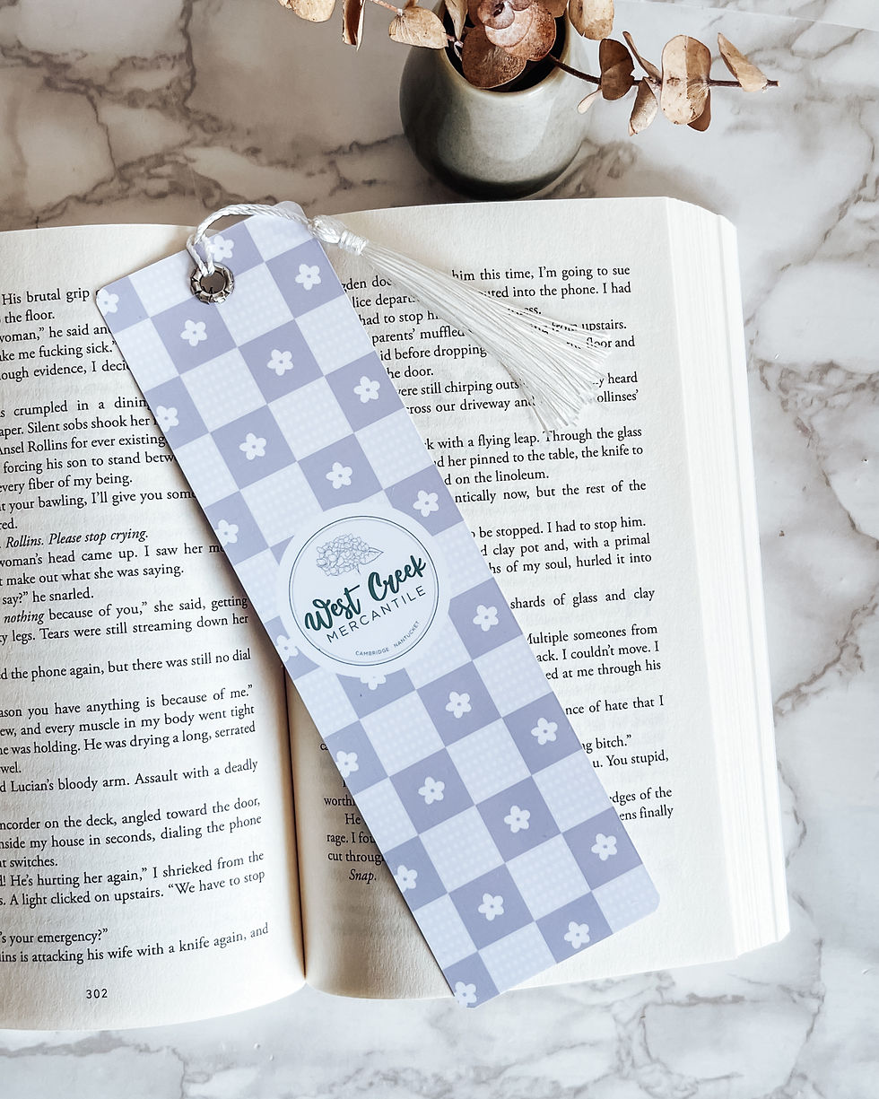 Thumbnail: Retro Daisy Bookmark with Tassel - Lilac