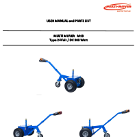 User manual and parts list for Multi-Mover bin movers
