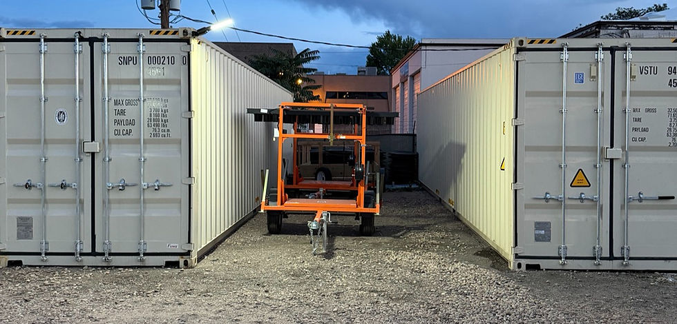 Outdoor container storage lot