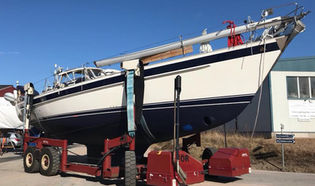 The first boat for the season, an HR46, is to be launched after an extensive winter refit