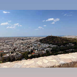 panorama view from acropolis of athens