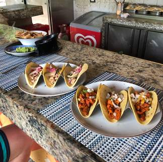 Tacos on a bar at Hyatt Ziva Cancun