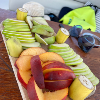plate of apples and pears
