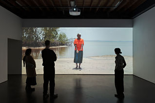 Documentation of a large-scale video installation at Melbourne gallery.