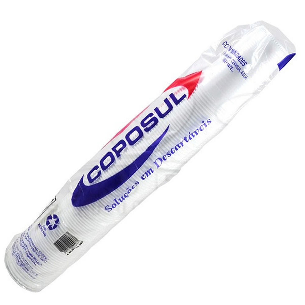 COPO DESCARTÁVEL BRANCO 180ML COPOSUL 100X180ML