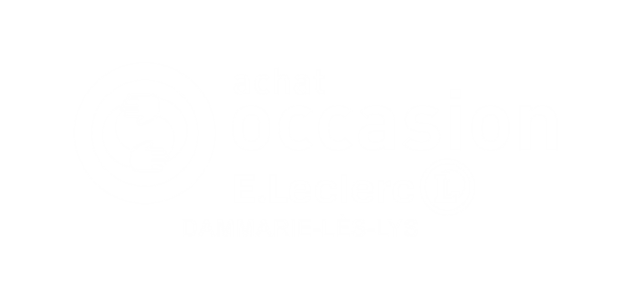 Logo Occasion E.Leclerc Dammarie-les-lys blanc sur Transparent