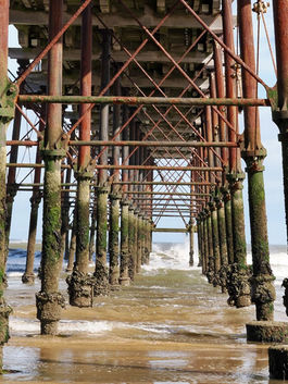 Underside of the pier