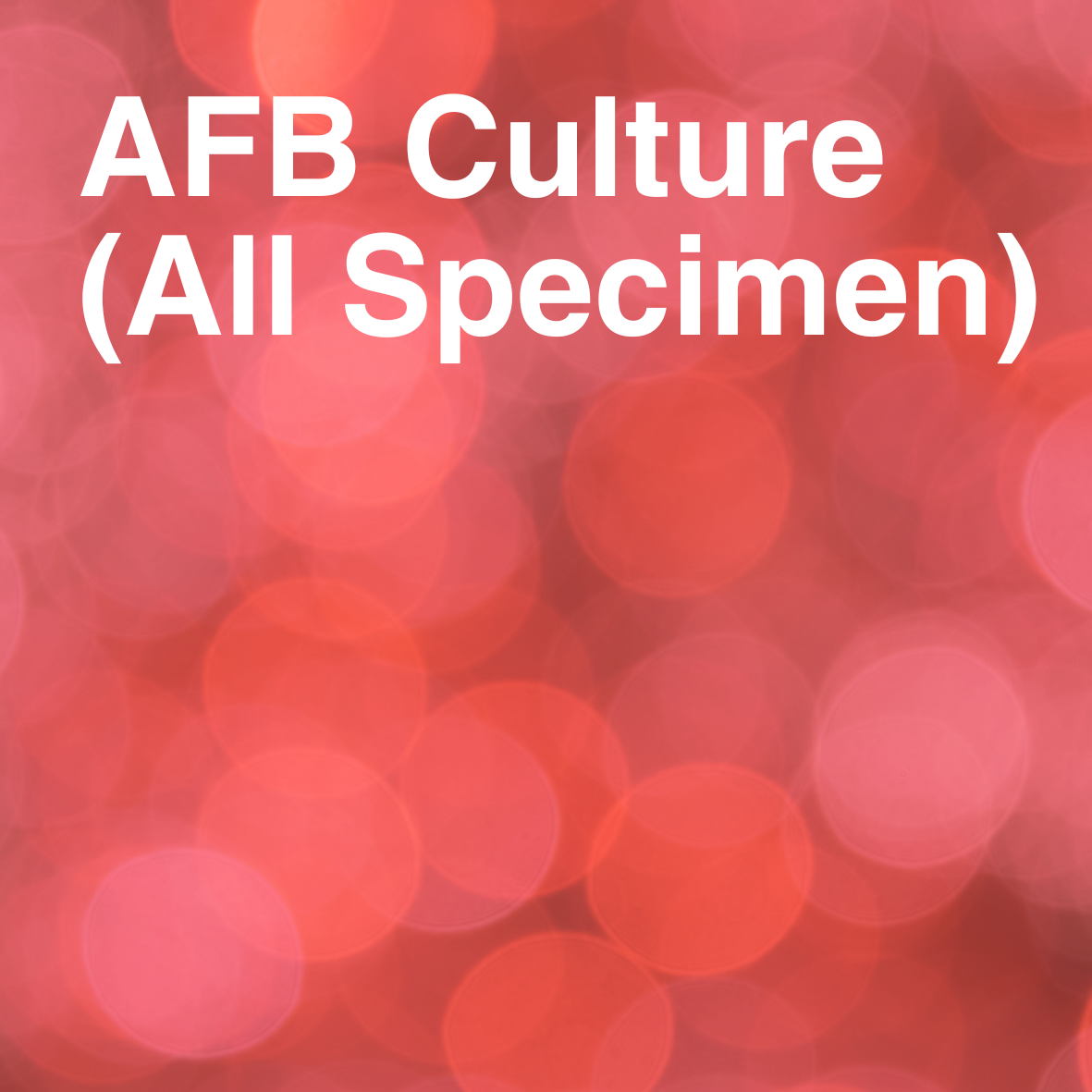 AFB Culture (All Specimen)