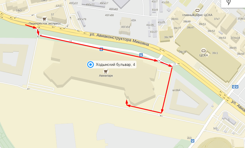 Схема проезда на погрузку АШАН Авиапарк.png